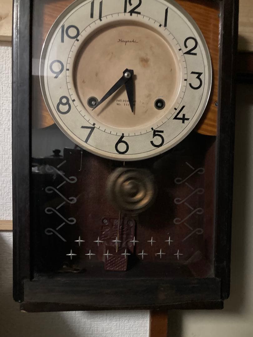 林時計 文化型数打式 8日巻柱時計 調整済 1週間連続稼働確認OK