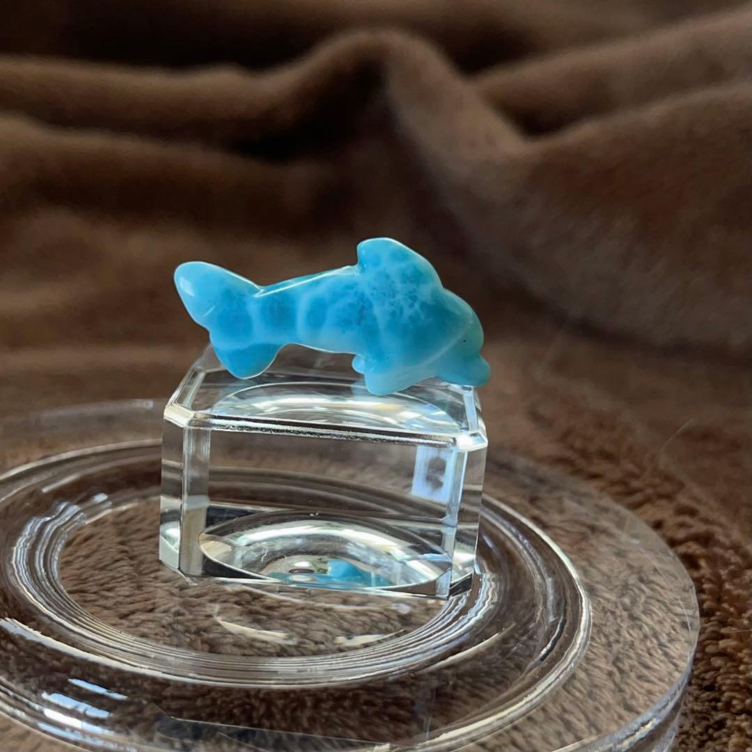 天然無処理　ラリマー イルカさん　6.4g