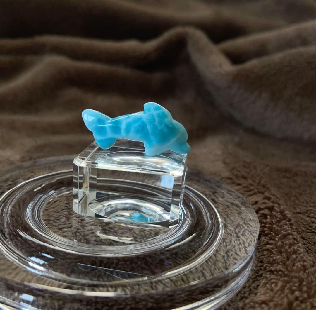 天然無処理　ラリマー イルカさん　6.4g