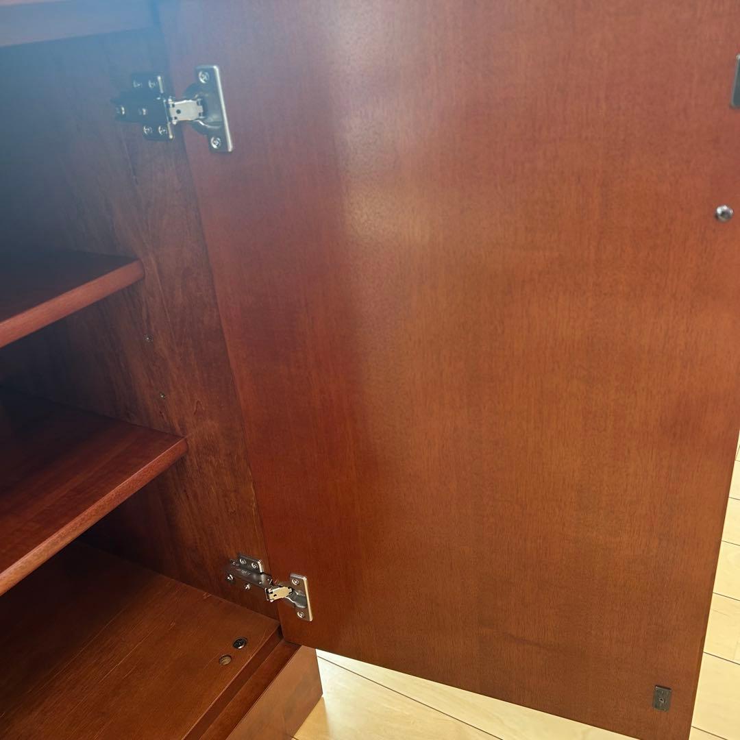 極希少カリモク　アラード　突板　ダイヤモンド貼り　サイドボード　キャビネット③