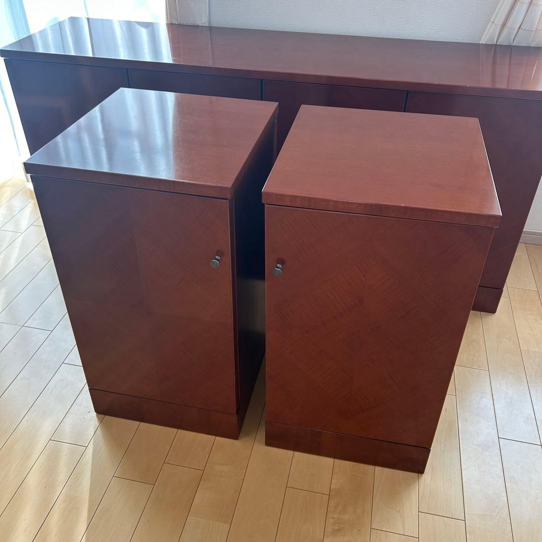 極希少カリモク　アラード　突板　ダイヤモンド貼り　サイドボード　キャビネット③