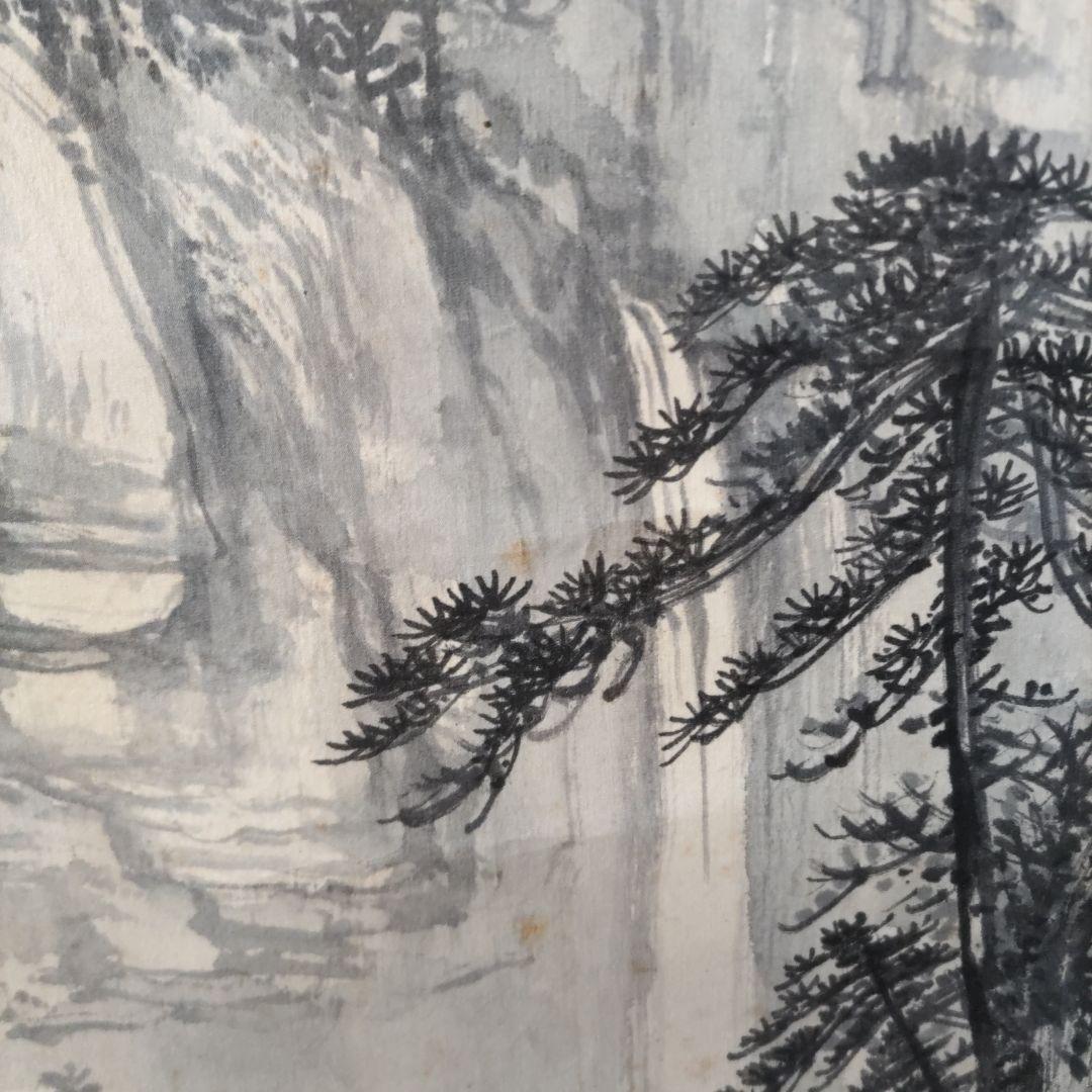 水墨山水　掛軸　Y078