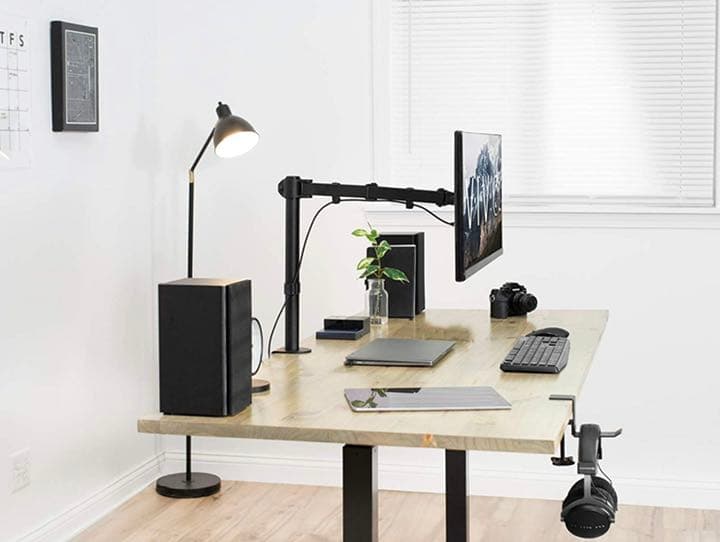 シングル液晶ディスプレイ液晶モニター デスク取り付けスタンド 最大27インチ