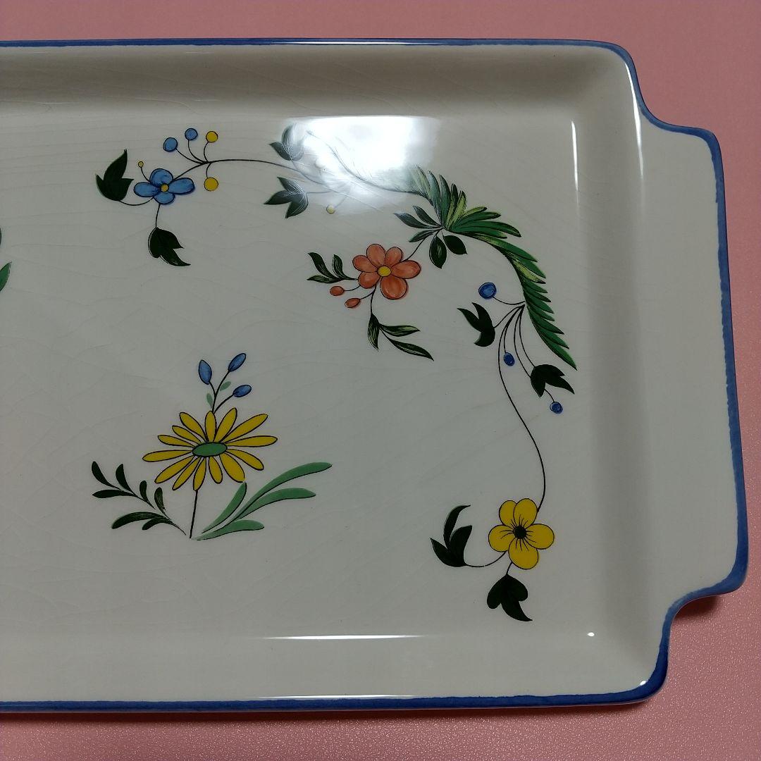 未使用品 約38cm Gien ジアン オワゾパラディ 皿 極楽鳥 パーティー皿