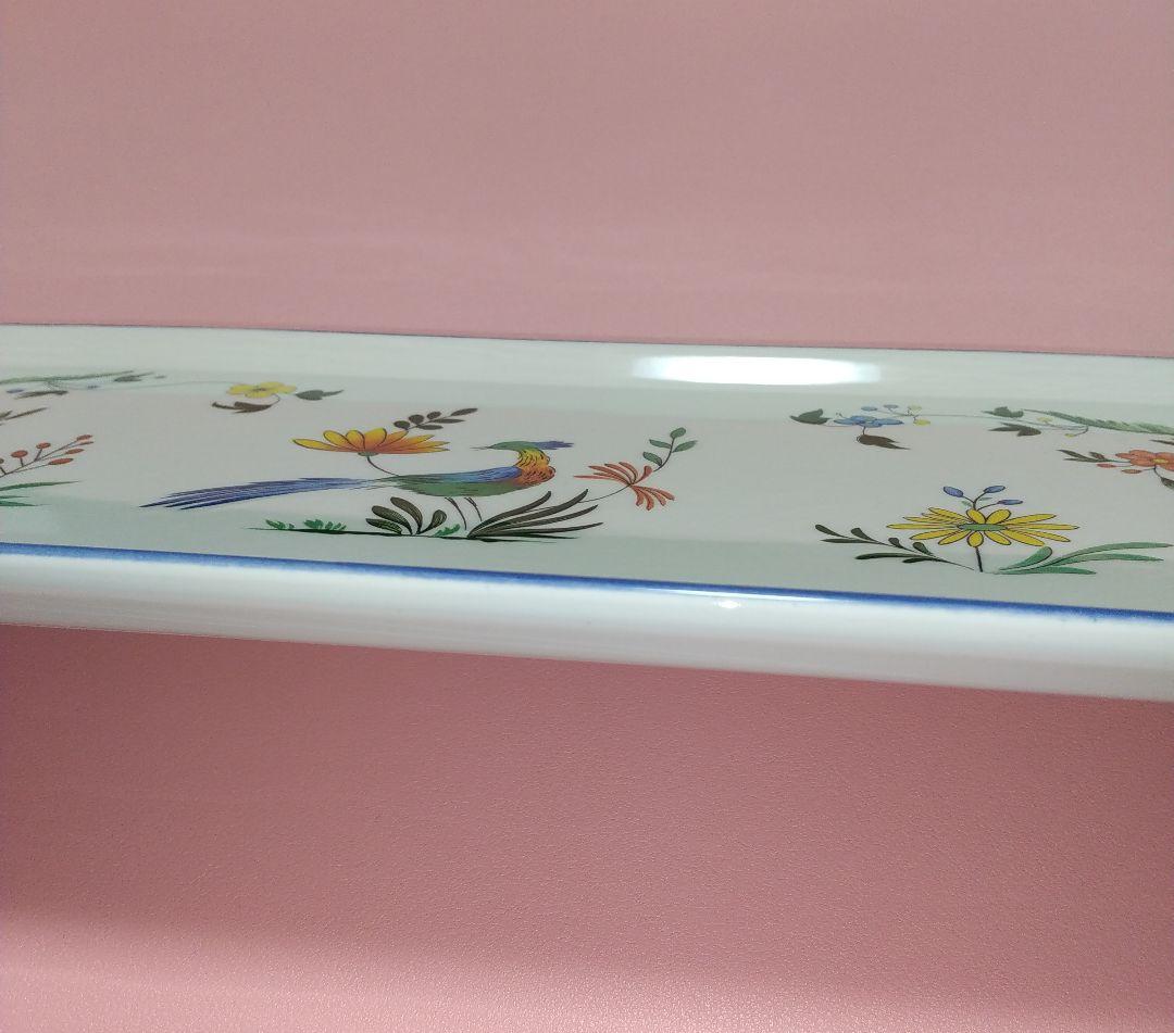 未使用品 約38cm Gien ジアン オワゾパラディ 皿 極楽鳥 パーティー皿