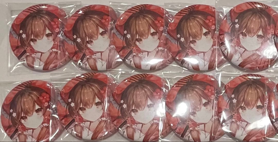 東方project 博麗霊夢 浴衣 缶バッジ10点