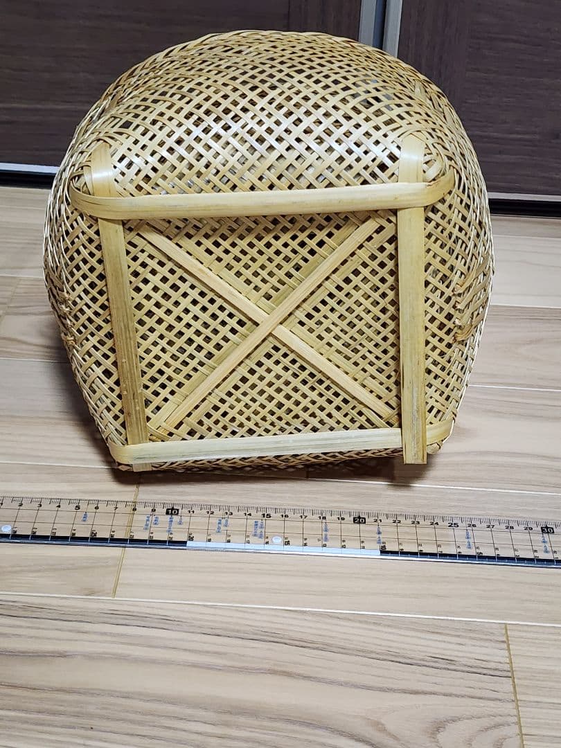 持ち手付き竹かご