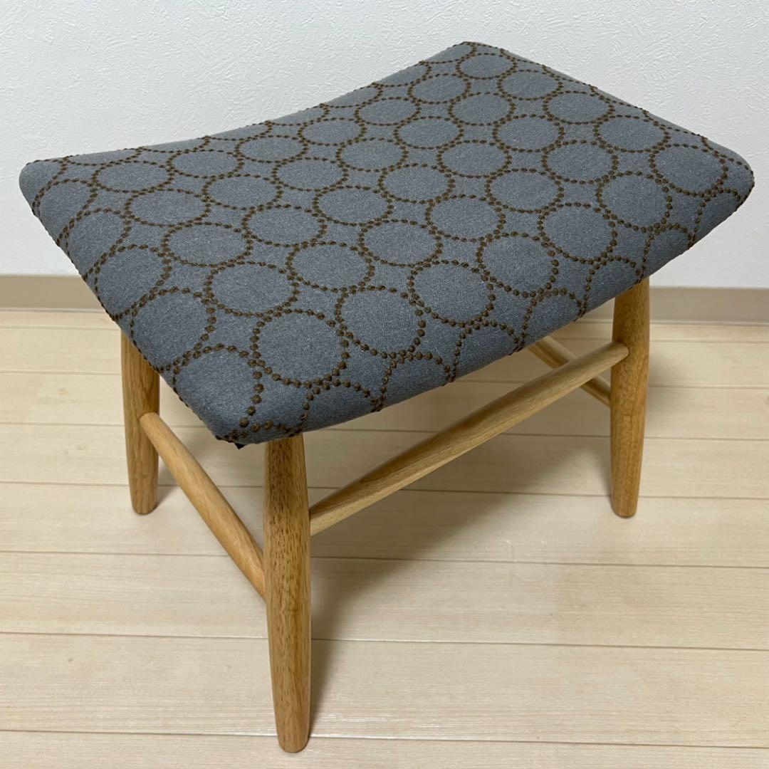 ミナペルホネン スツール タンバリン 丸脚 【グレー/イエロー】 椅子 ベンチ