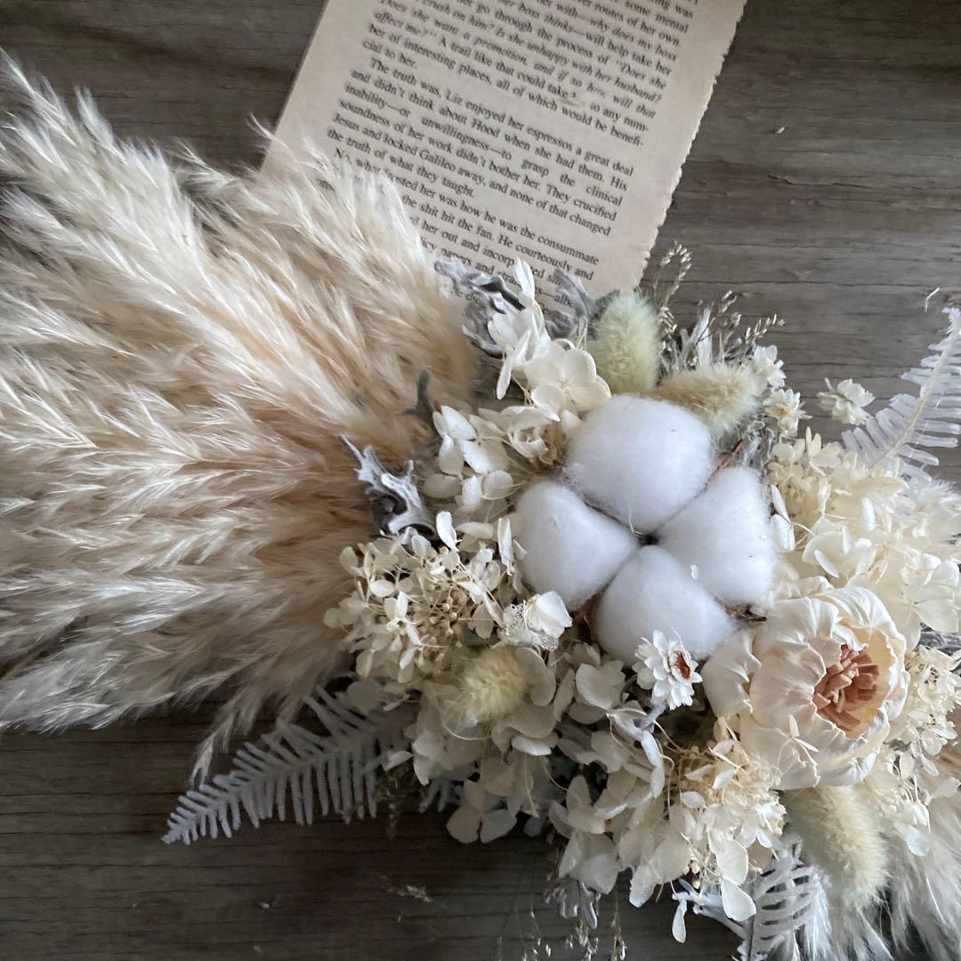 riri ☆様ご確認用　アンティークホワイト横長スワッグ