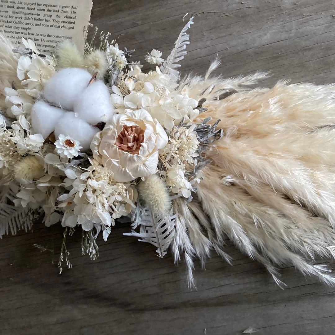 riri ☆様ご確認用　アンティークホワイト横長スワッグ