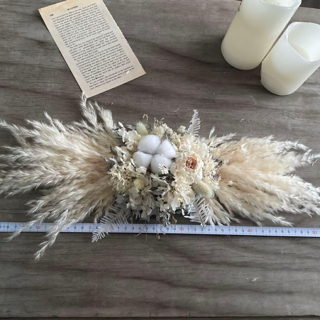 riri ☆様ご確認用　アンティークホワイト横長スワッグ