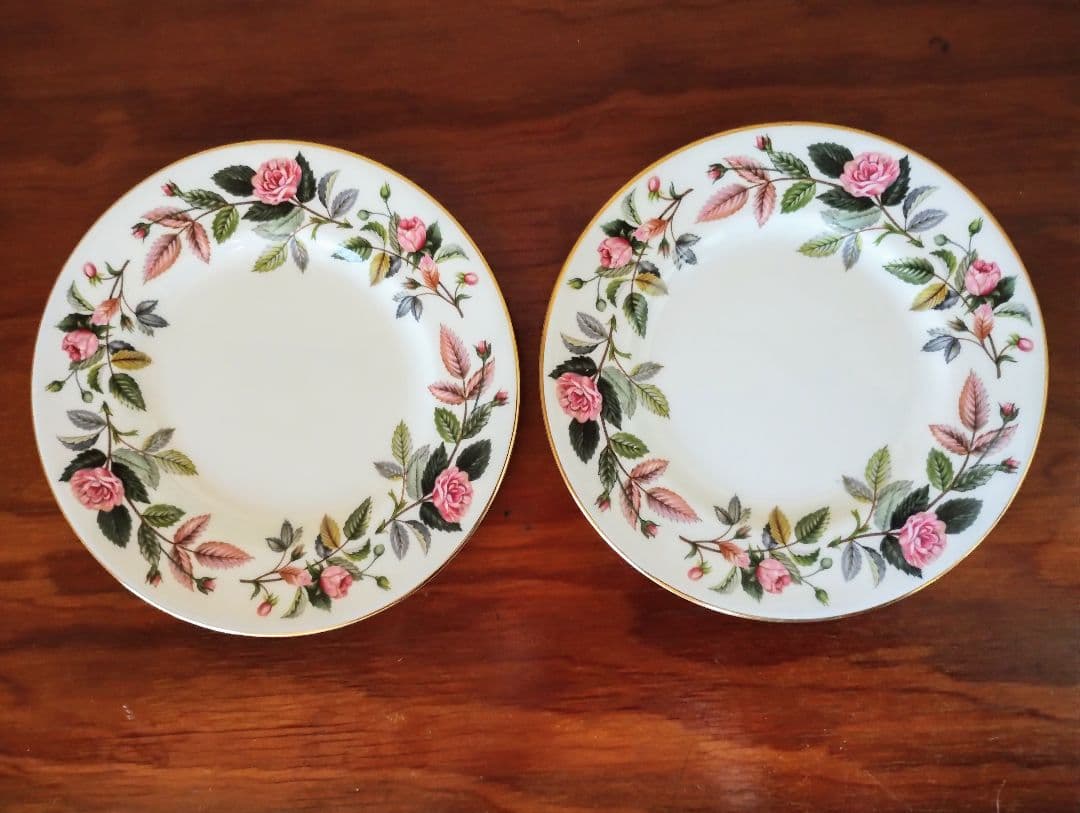 美品 ウェッジウッド『ハザウェイローズ』サイドプレート 5枚セット