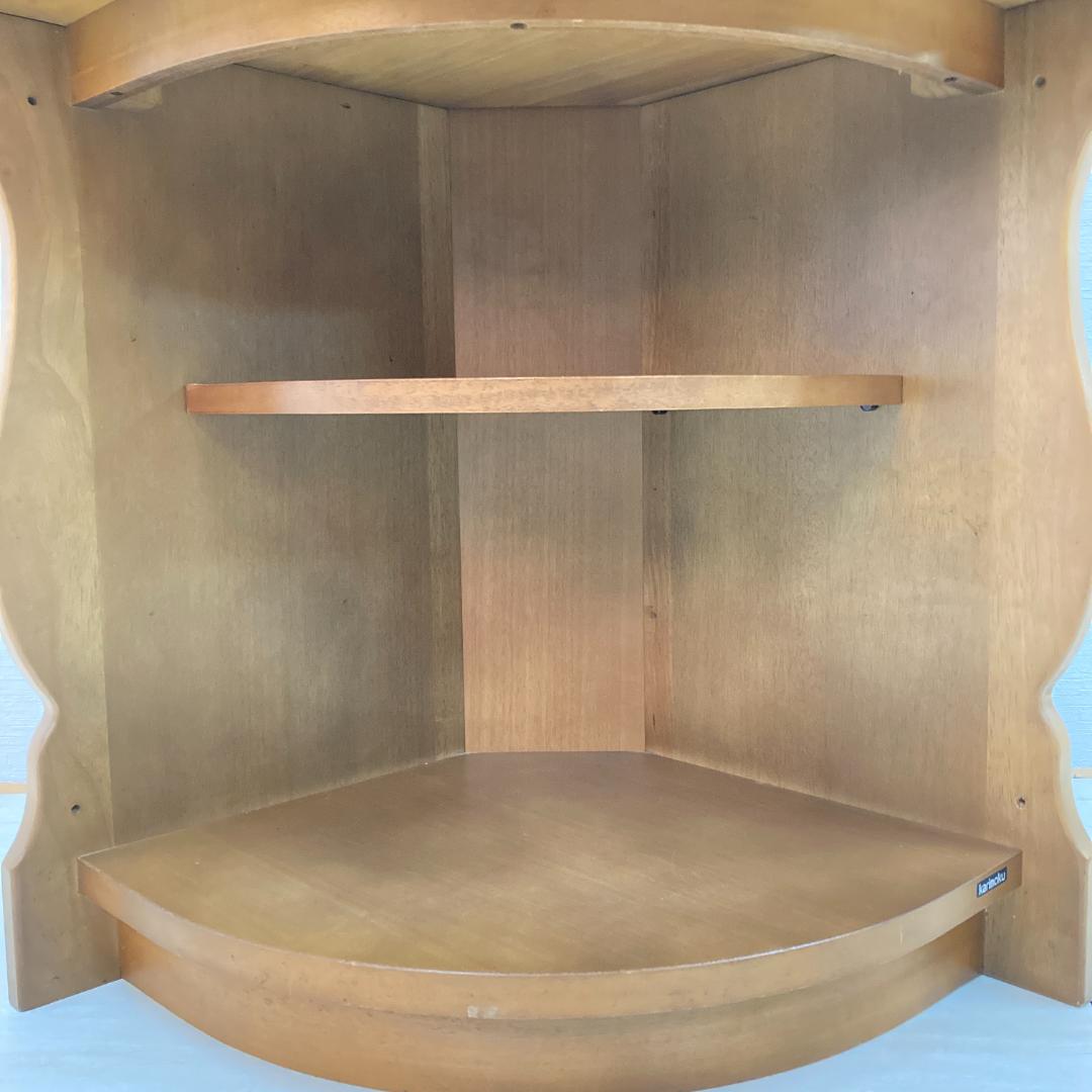 【カリモク】ルスティック　コーナーキャビネット　ラック　棚　カントリー