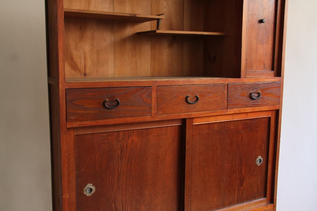 食器棚　収納棚　木製　古道具　古家具　和家具　ビンテージ　アンティーク　レトロ