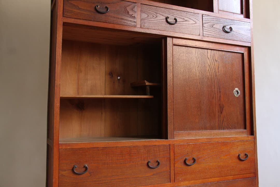 食器棚　収納棚　木製　古道具　古家具　和家具　ビンテージ　アンティーク　レトロ