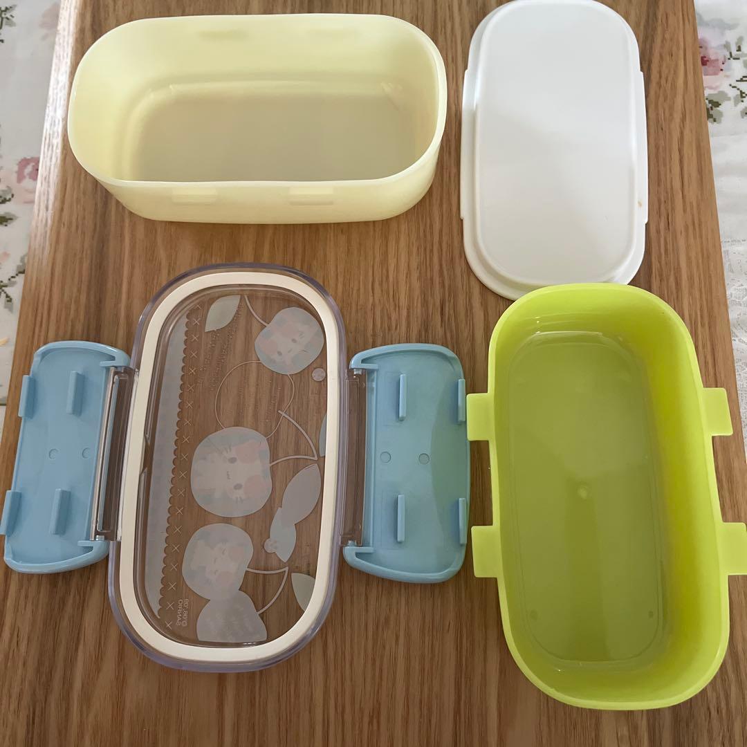 マシュマロみたいなふわふわにゃんこ　お弁当箱　レトロ