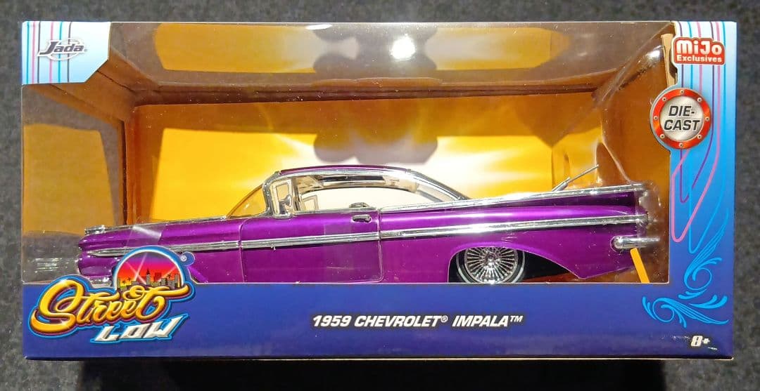 1959Chevy Impala ローライダーミニカー新品未開封✭*PURPLE