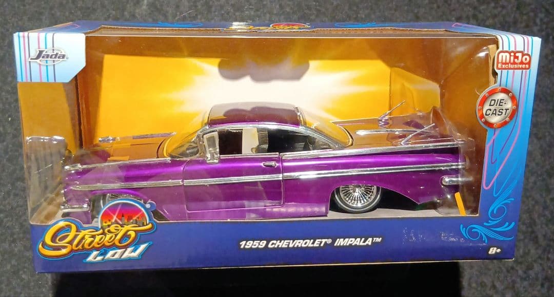 1959Chevy Impala ローライダーミニカー新品未開封✭*PURPLE