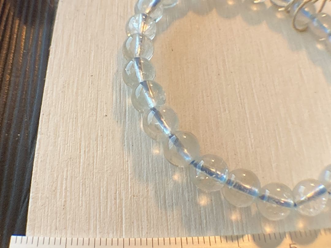 アクアマリン　ブレスレット　7mm