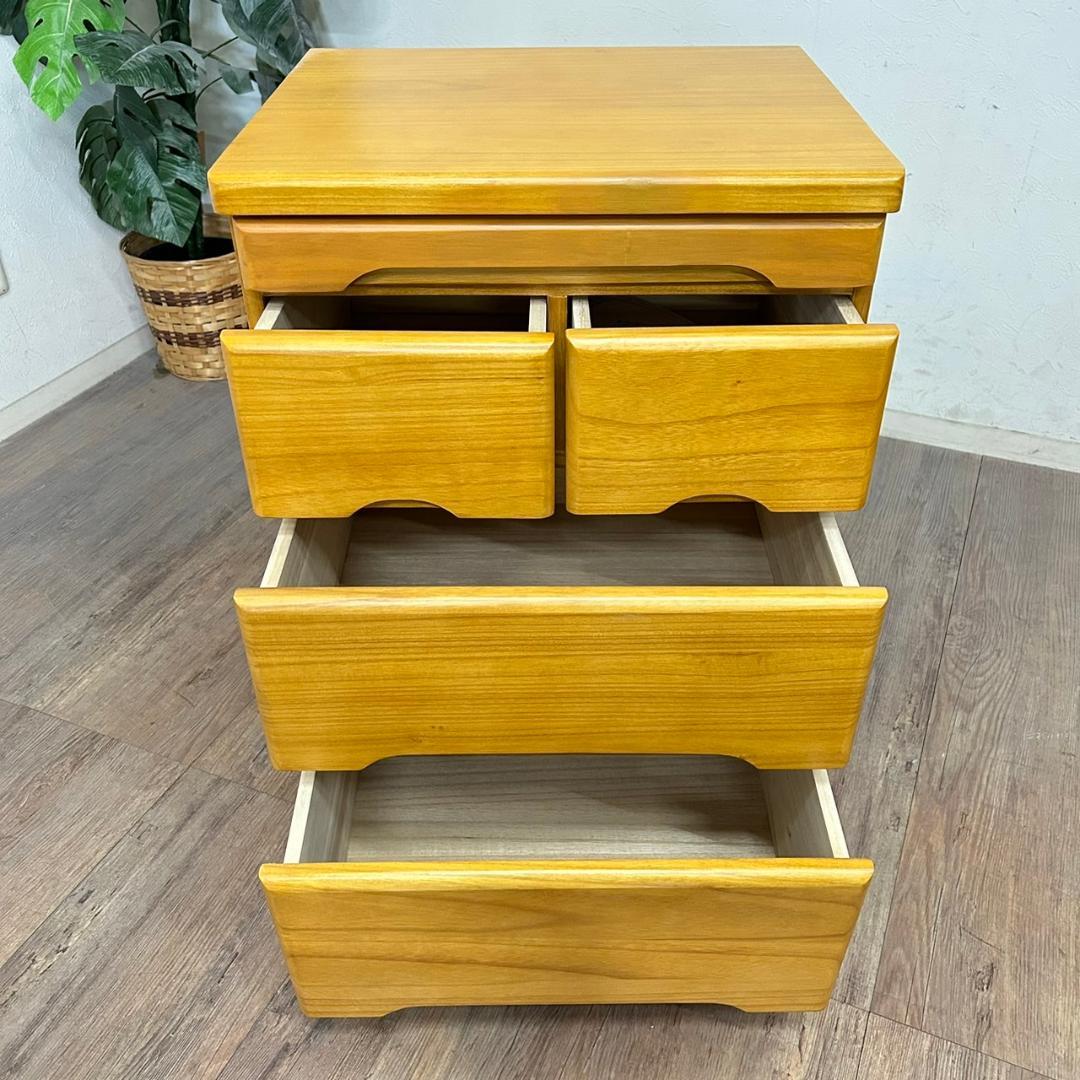 仏壇 台 チェスト 収納 モダン 完成品 天然木 幅46 奥行39 高さ70