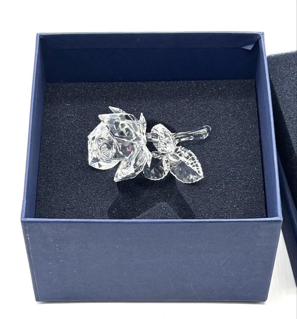 極美品Swarovskiスワロフスキー フィギュリン ローズ (薔薇)フラワー花