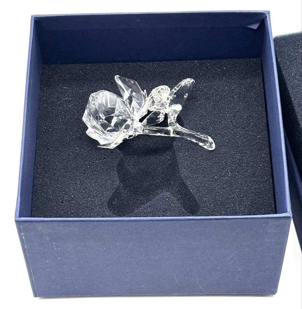 極美品Swarovskiスワロフスキー フィギュリン ローズ (薔薇)フラワー花