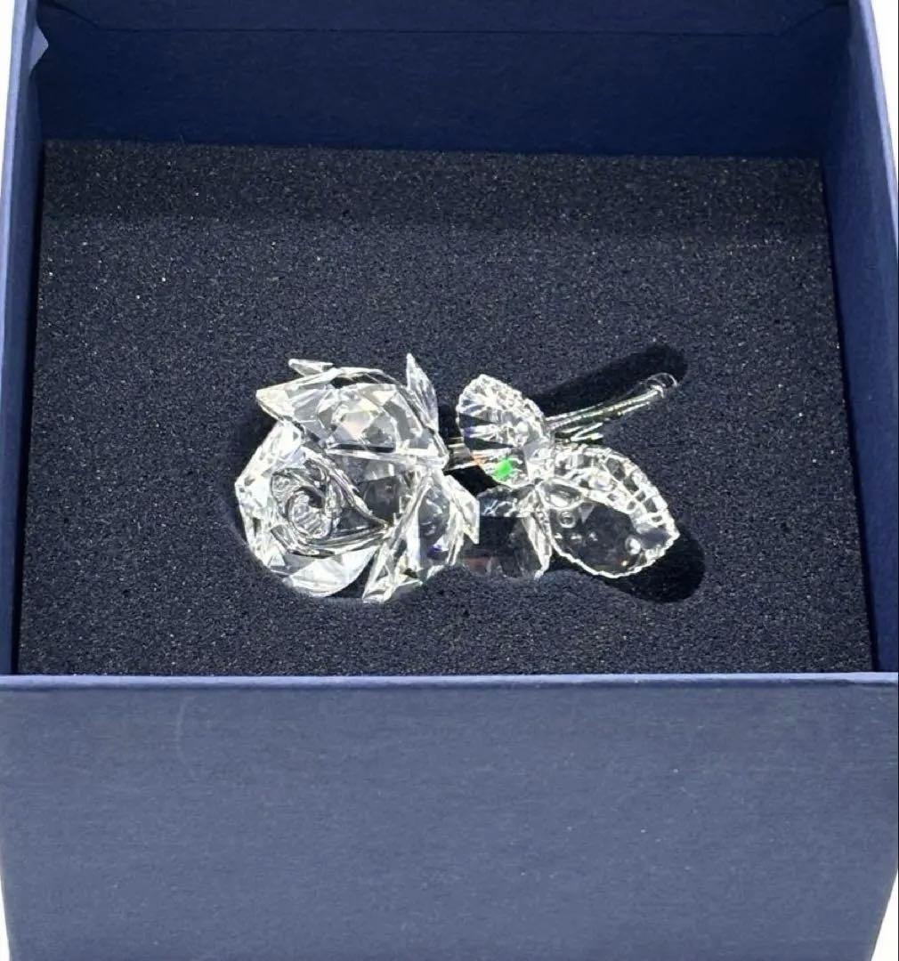極美品Swarovskiスワロフスキー フィギュリン ローズ (薔薇)フラワー花