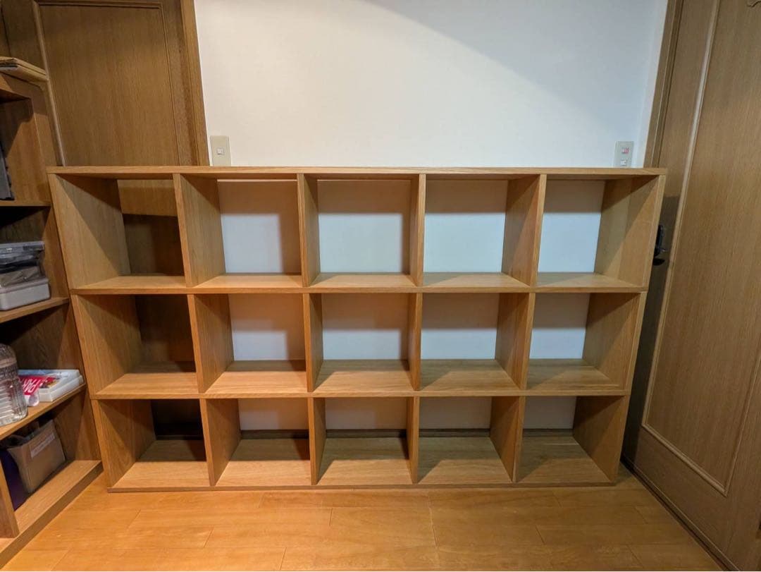 ■送料込■無印良品 スタッキングシェルフ 5×3 オーク 収納 木製棚