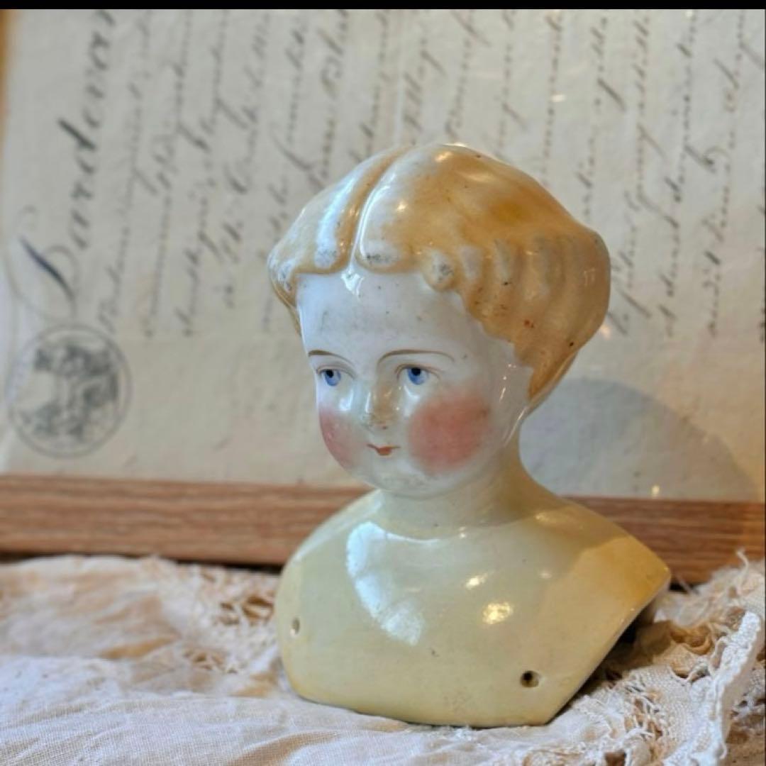 アンティーク　チャイナヘッド ドール　ビスクドール　ショルダーヘッド
