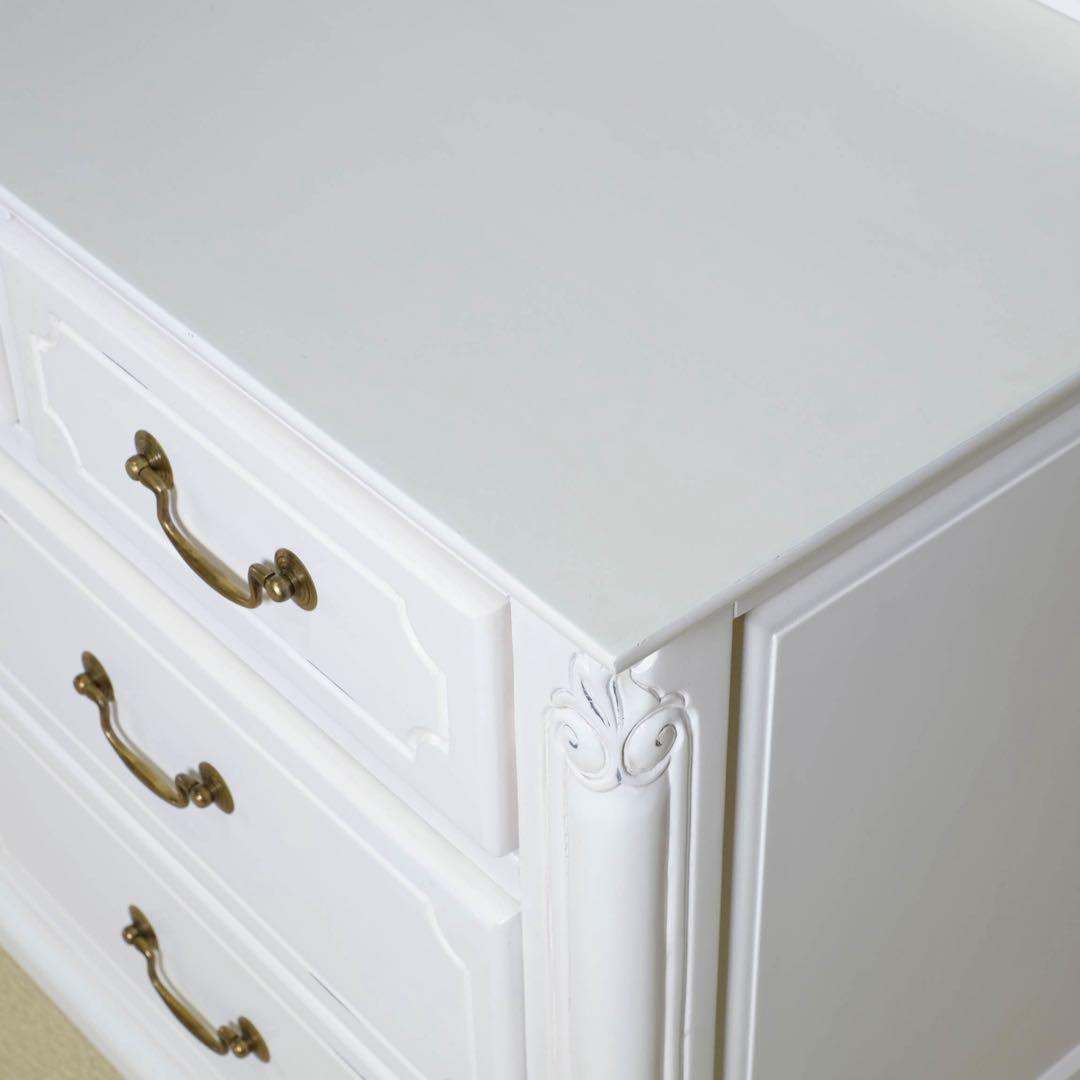 D 新品 チェスト 110 白 ホワイト タンス アンティーク調 サイドボード