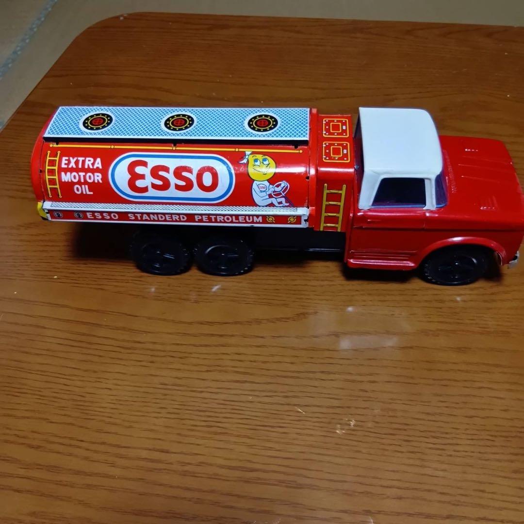 【レトロ】ESSO エッソ　タンクローリー　ブリキ製