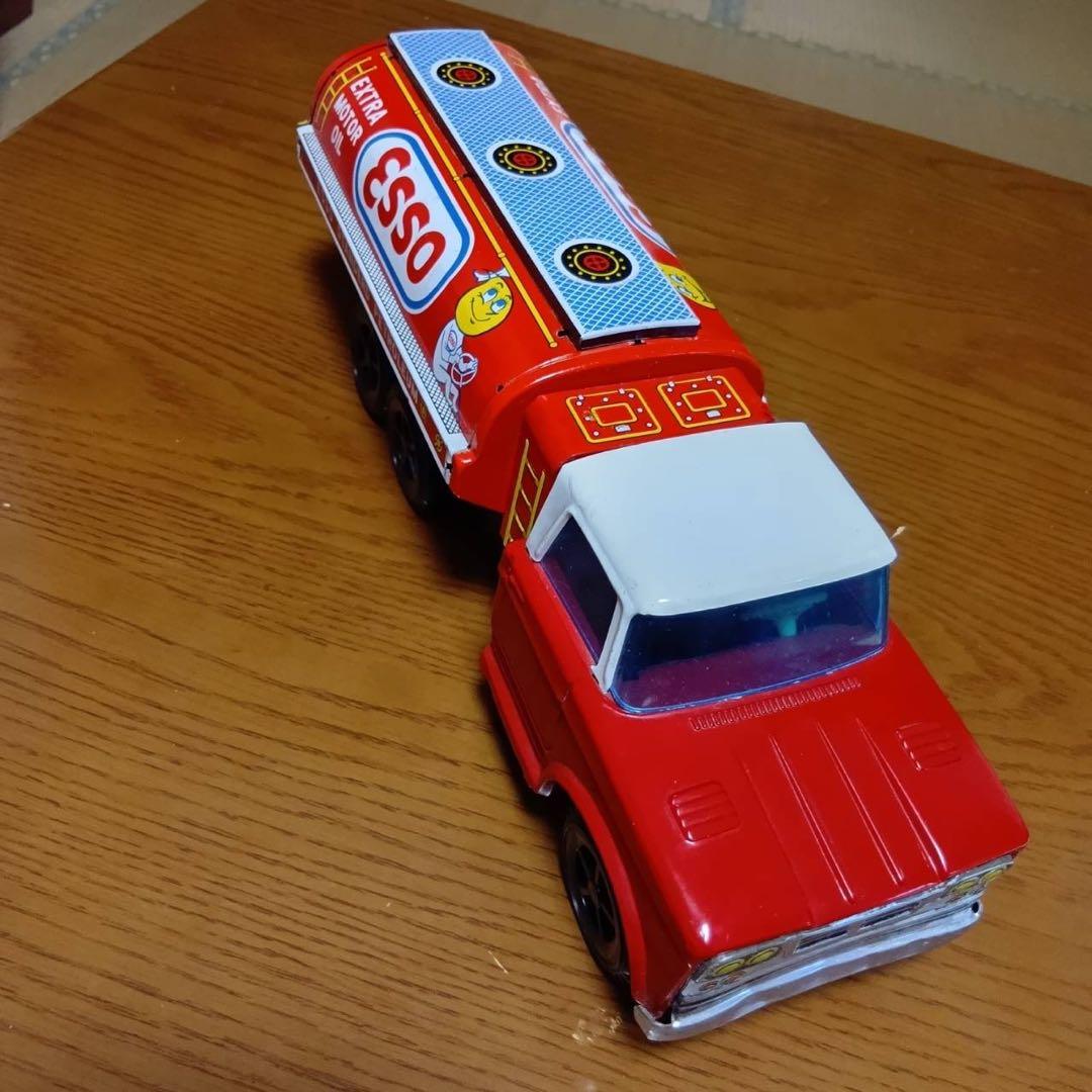 【レトロ】ESSO エッソ　タンクローリー　ブリキ製