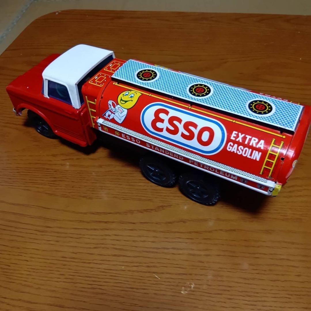 【レトロ】ESSO エッソ　タンクローリー　ブリキ製