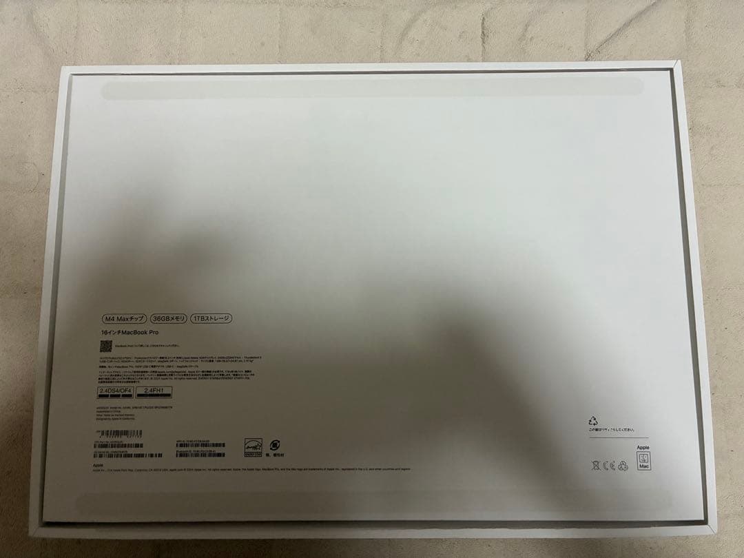 MacBook Pro M4MAX 36GB 16インチ　付属付き