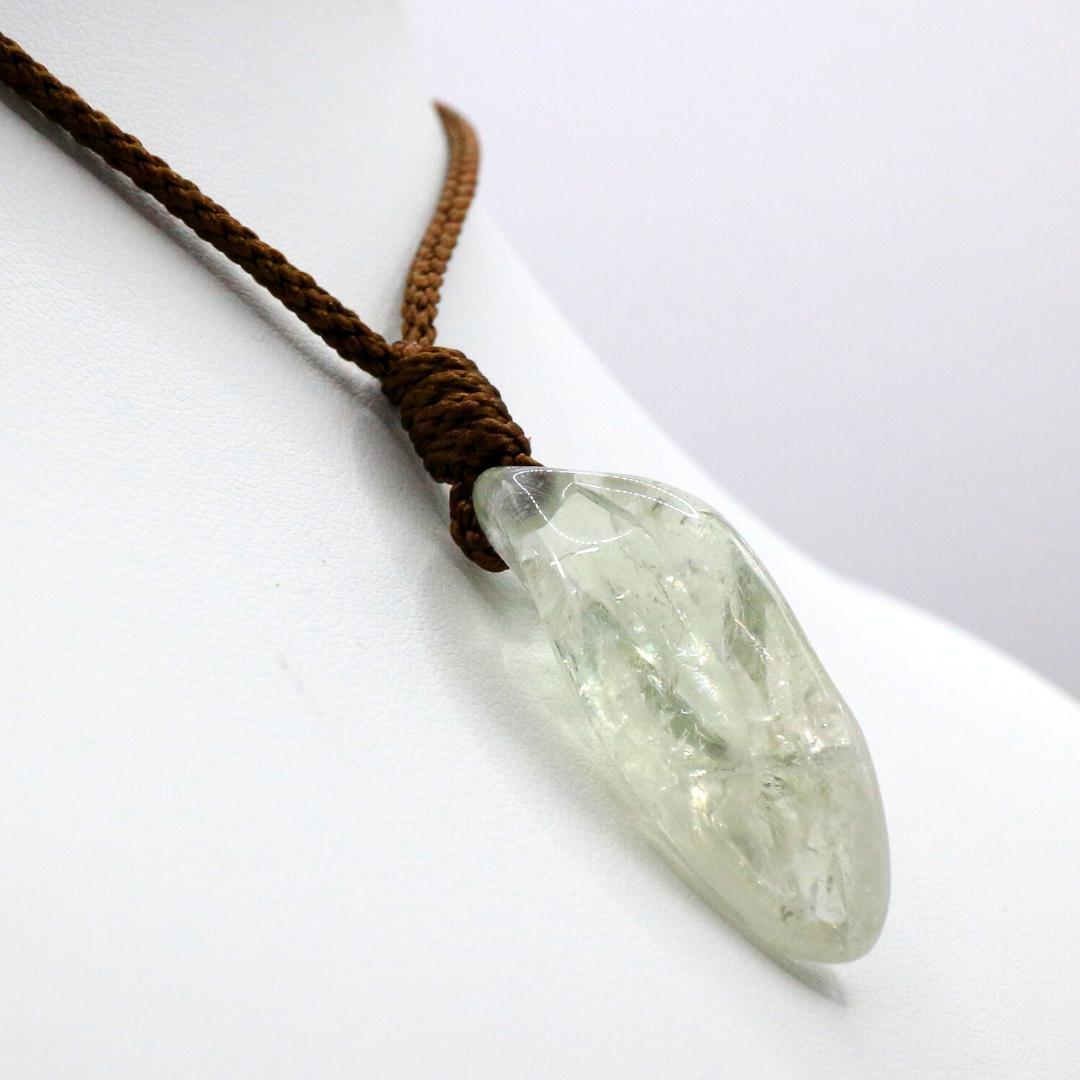 グリーンアメジスト  穴あき タンブル ana_tumble135