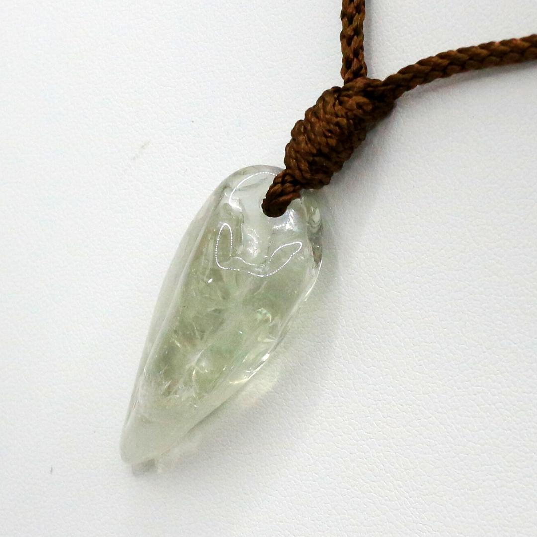 グリーンアメジスト  穴あき タンブル ana_tumble135