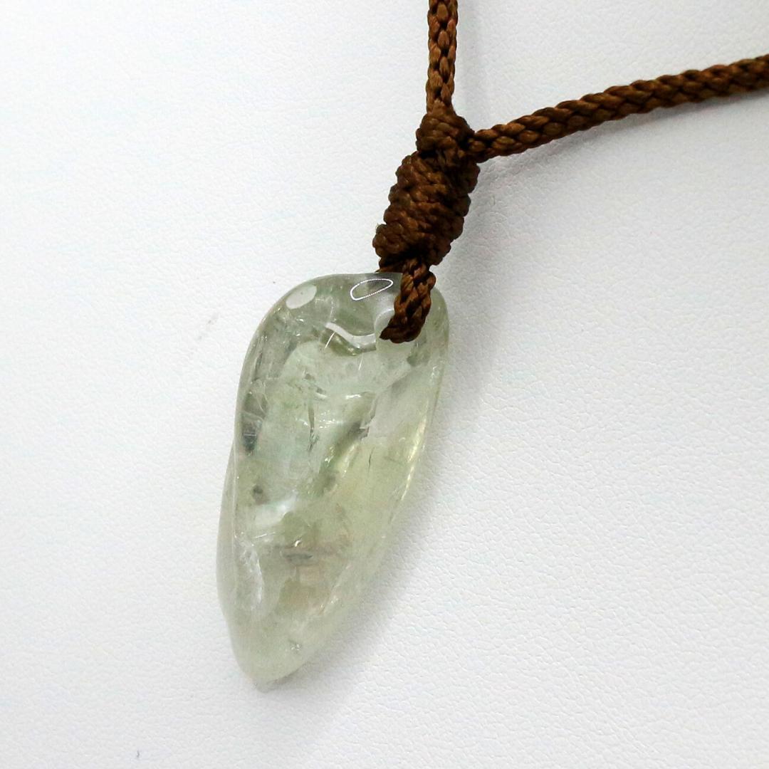 グリーンアメジスト  穴あき タンブル ana_tumble135