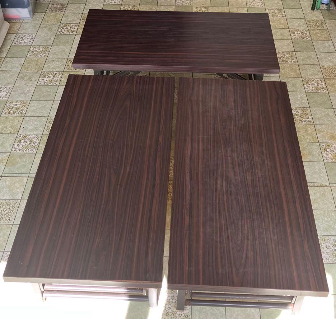 昭和レトロ　コクヨ　折り畳み　会議机　ローテーブル　3枚