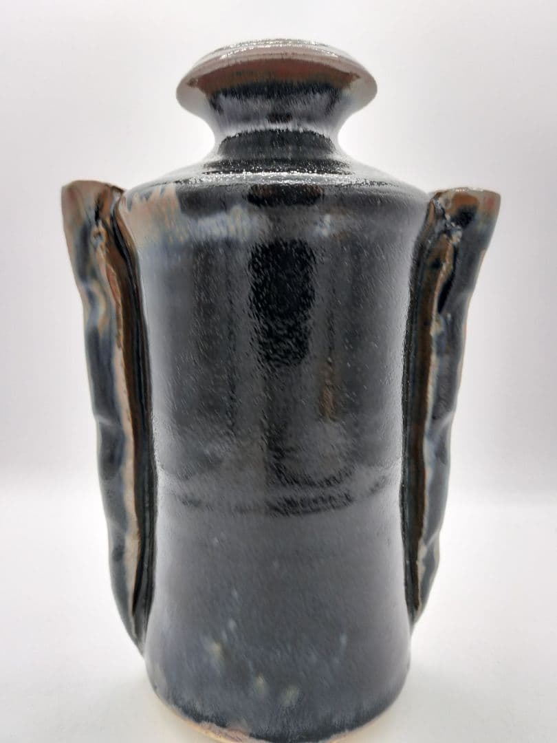 c675 古瀬戸花入 13代山口小左衛門 木箱 茶道具 古物