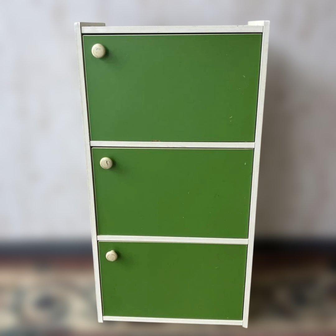 [昭和レトロ] 3段カラーボックス