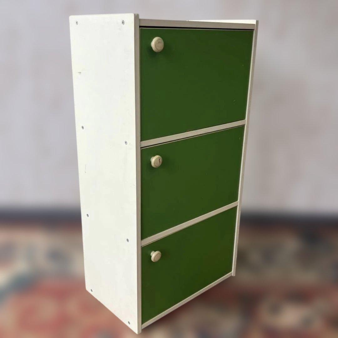 [昭和レトロ] 3段カラーボックス