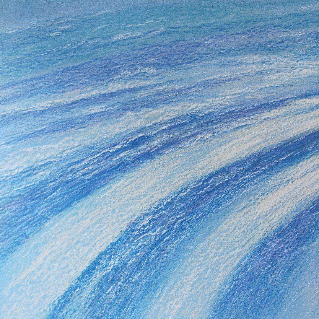 【真作保証】アンドレ・モレル 直筆サイン リトグラフ 波紋海岸風景 フランス