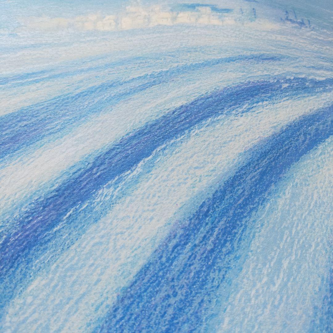 【真作保証】アンドレ・モレル 直筆サイン リトグラフ 波紋海岸風景 フランス