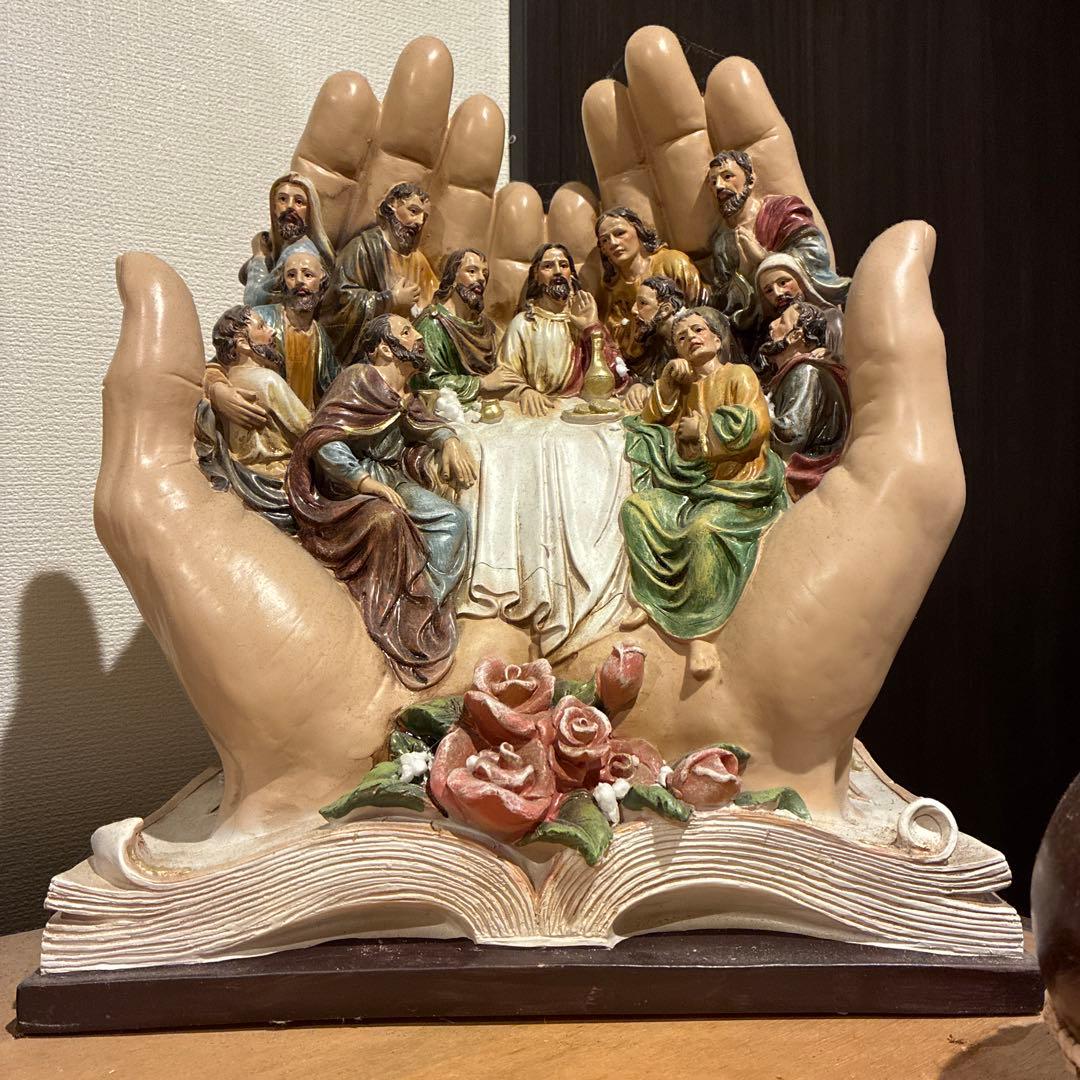 最後の晩餐会オブジェ　 クリスチャンvintage phillpine 特大