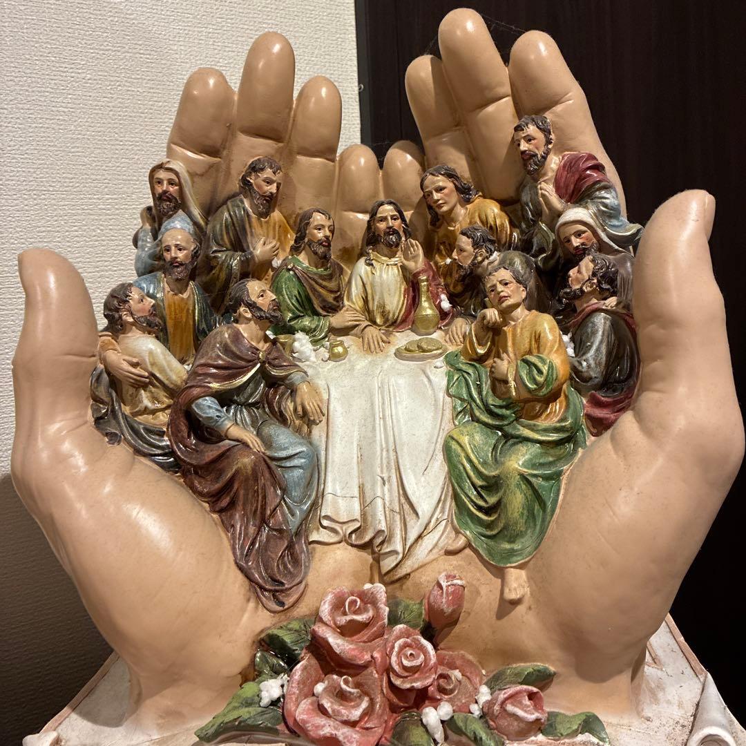 最後の晩餐会オブジェ　 クリスチャンvintage phillpine 特大