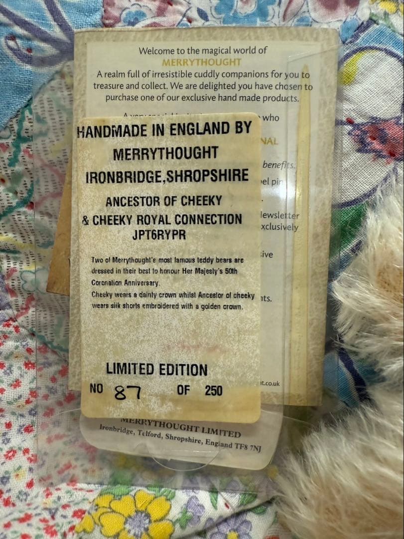 メリーソートMerryThought アンセスターオブチーキー&チーキーロイヤル