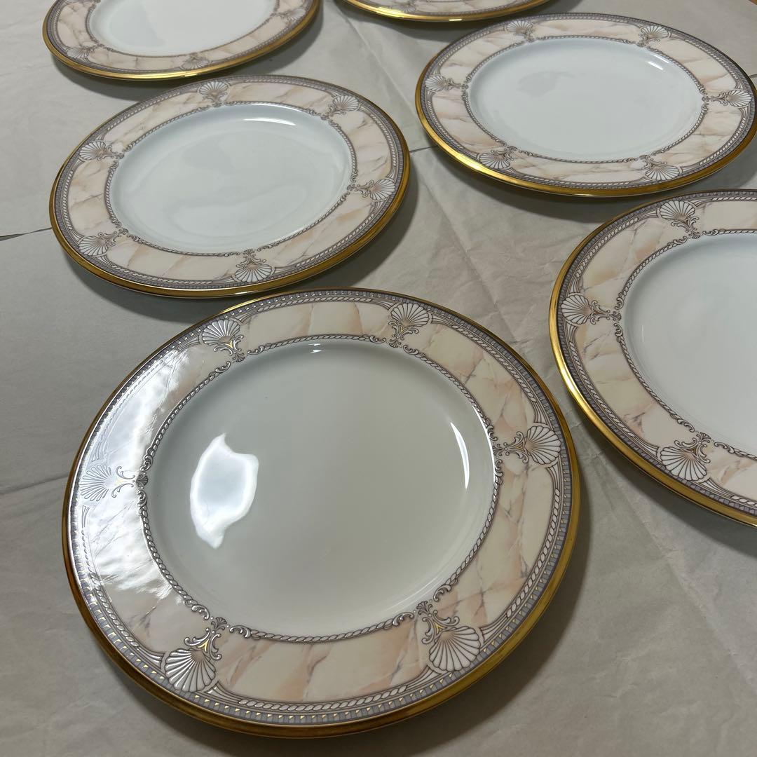 ノリタケ 金縁皿 6枚セット　直径28cm