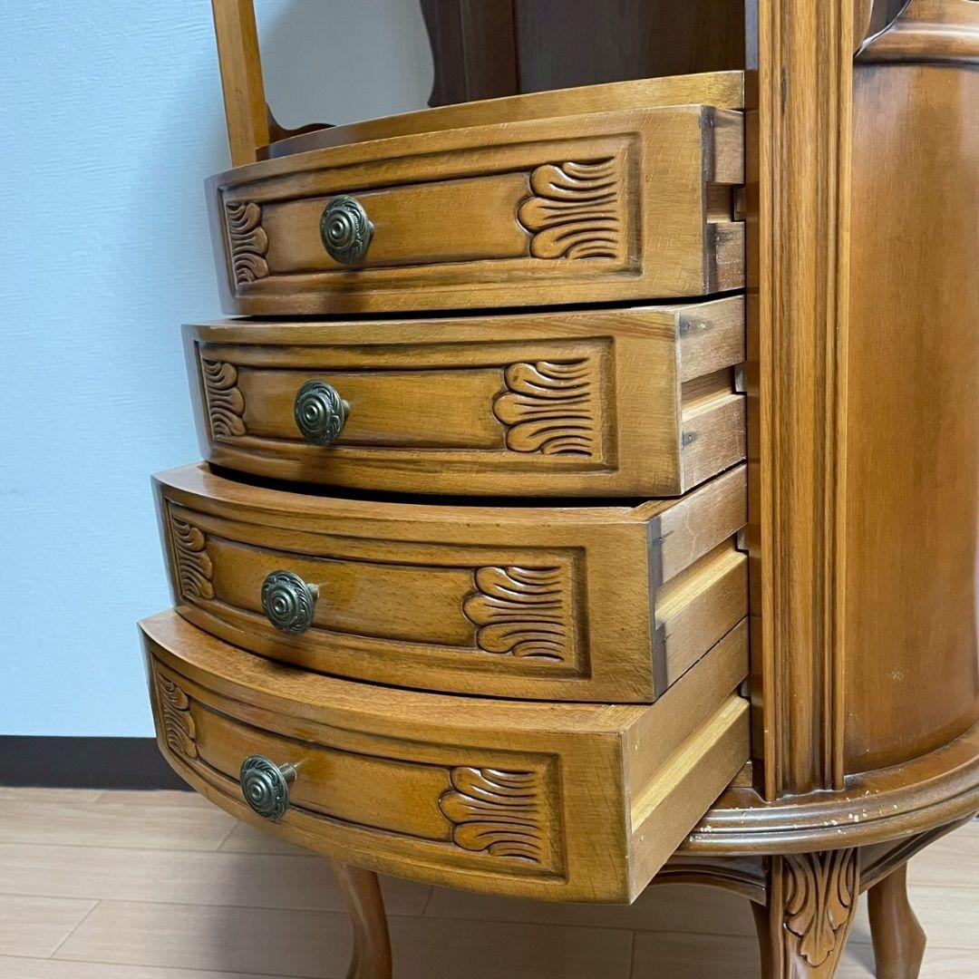 猫足コンソールテーブル サイドテーブル ４段チェスト 彫刻 イタリア 猫脚