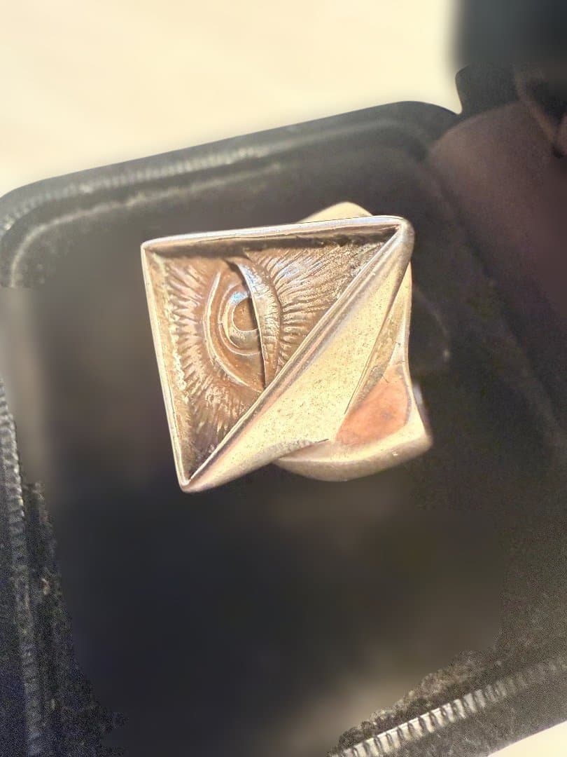 希少 USA製 ヴィンテージ プロビデンスの目 ピラミッドリング