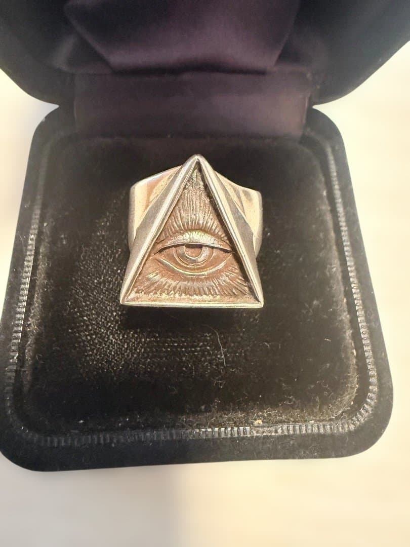 希少 USA製 ヴィンテージ プロビデンスの目 ピラミッドリング